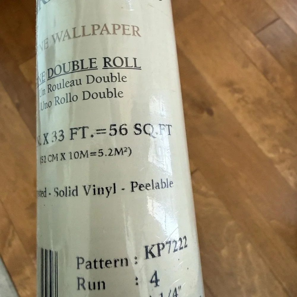 6 Rolls York Carey Lind Plaid Wallpaper KP7222 Blue Taupe Rust Vintage 1990s NOS